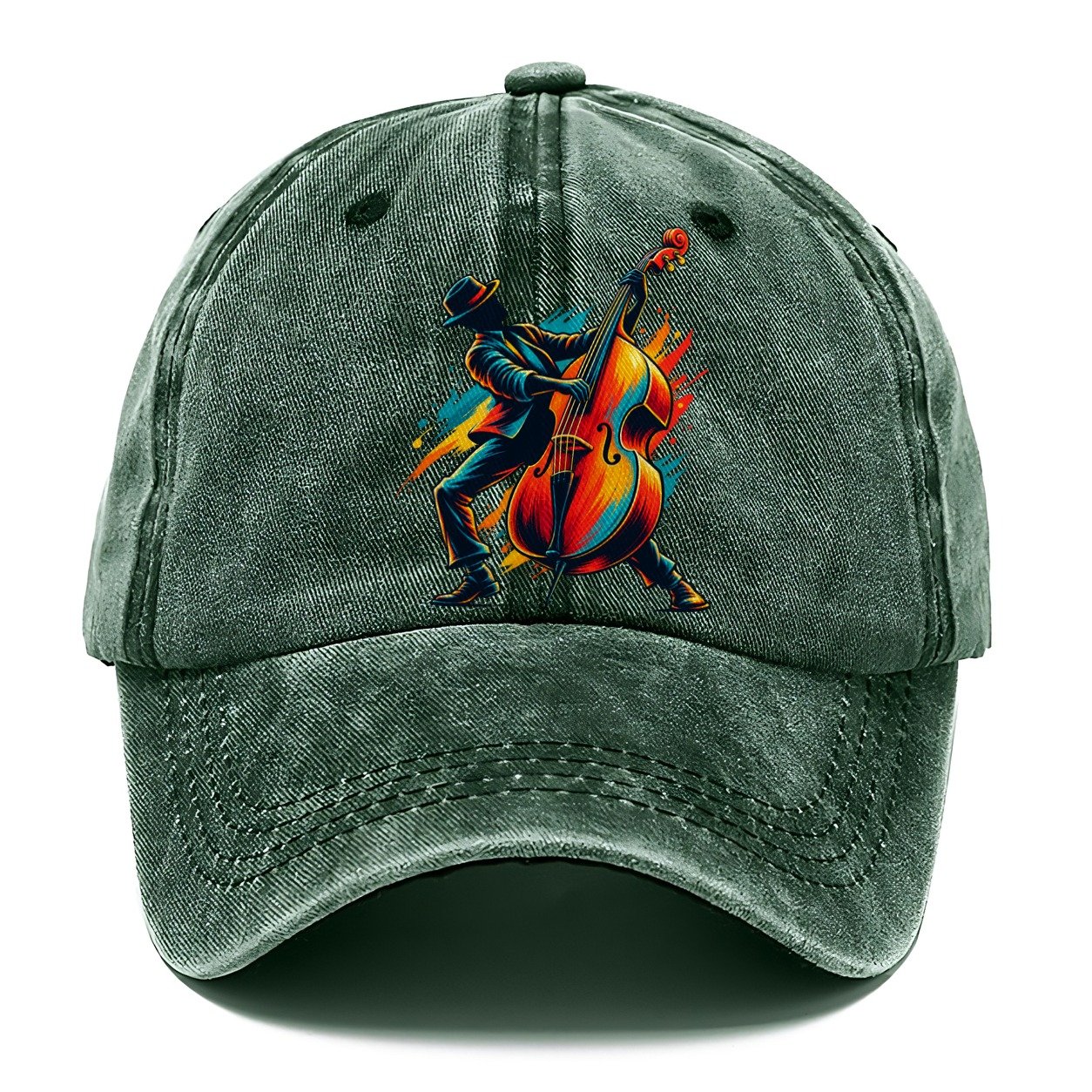 Double Bass Icon Music Instruments Classic Cap – Forest Mist