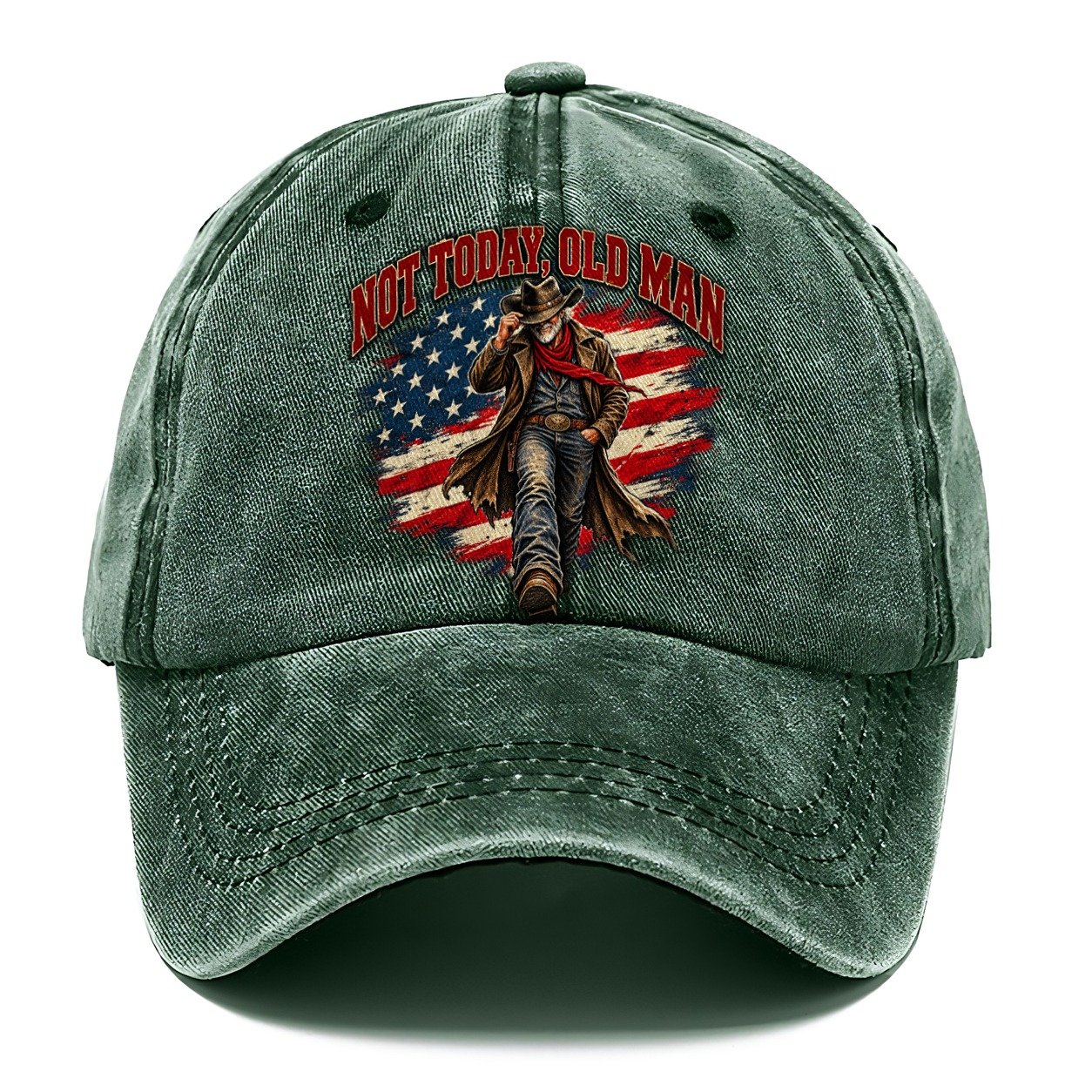 Not Today Old Man Old Man Strong Classic Cap – Forest Mist