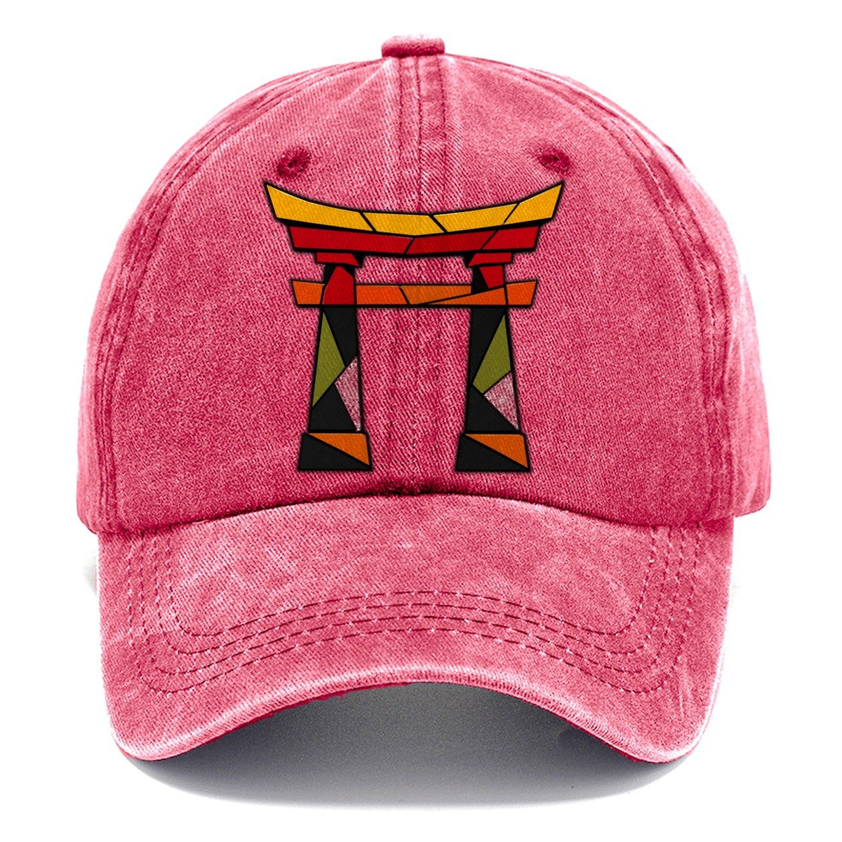 Torii Gate Geometric Classic Cap – Pomegranate Blush