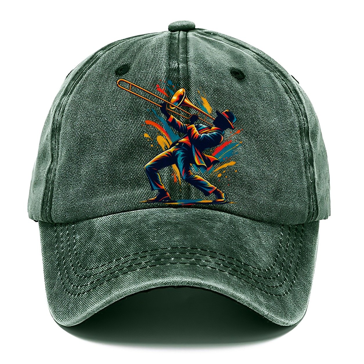 Trombone Icon Music Instruments Classic Cap – Forest Mist