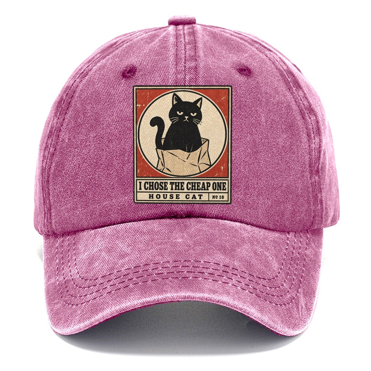 I Chose The Cheap One Neko Says No Classic Cap – Dusty Rose