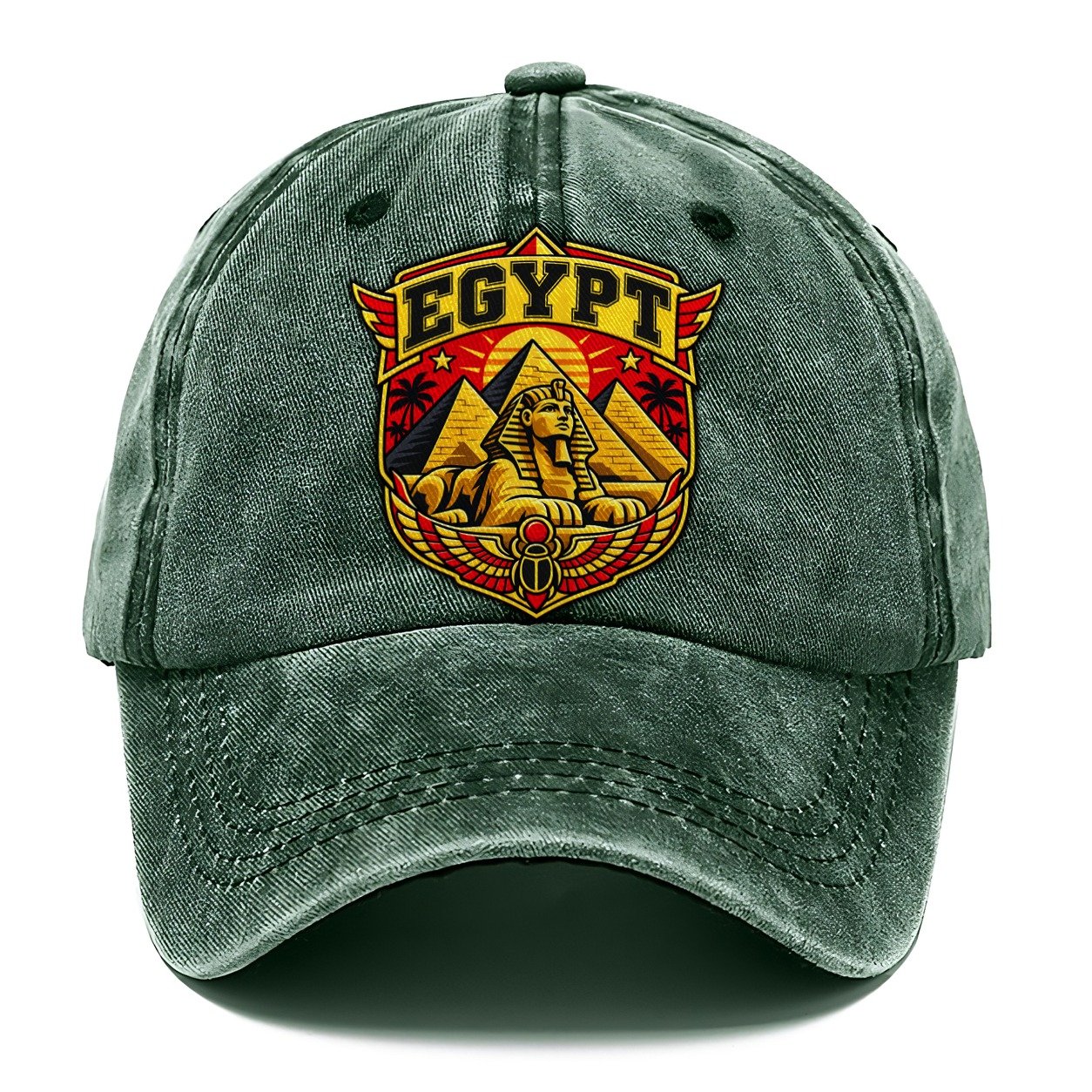 Egypt Retro Badge Country Logos Classic Cap – Forest Mist
