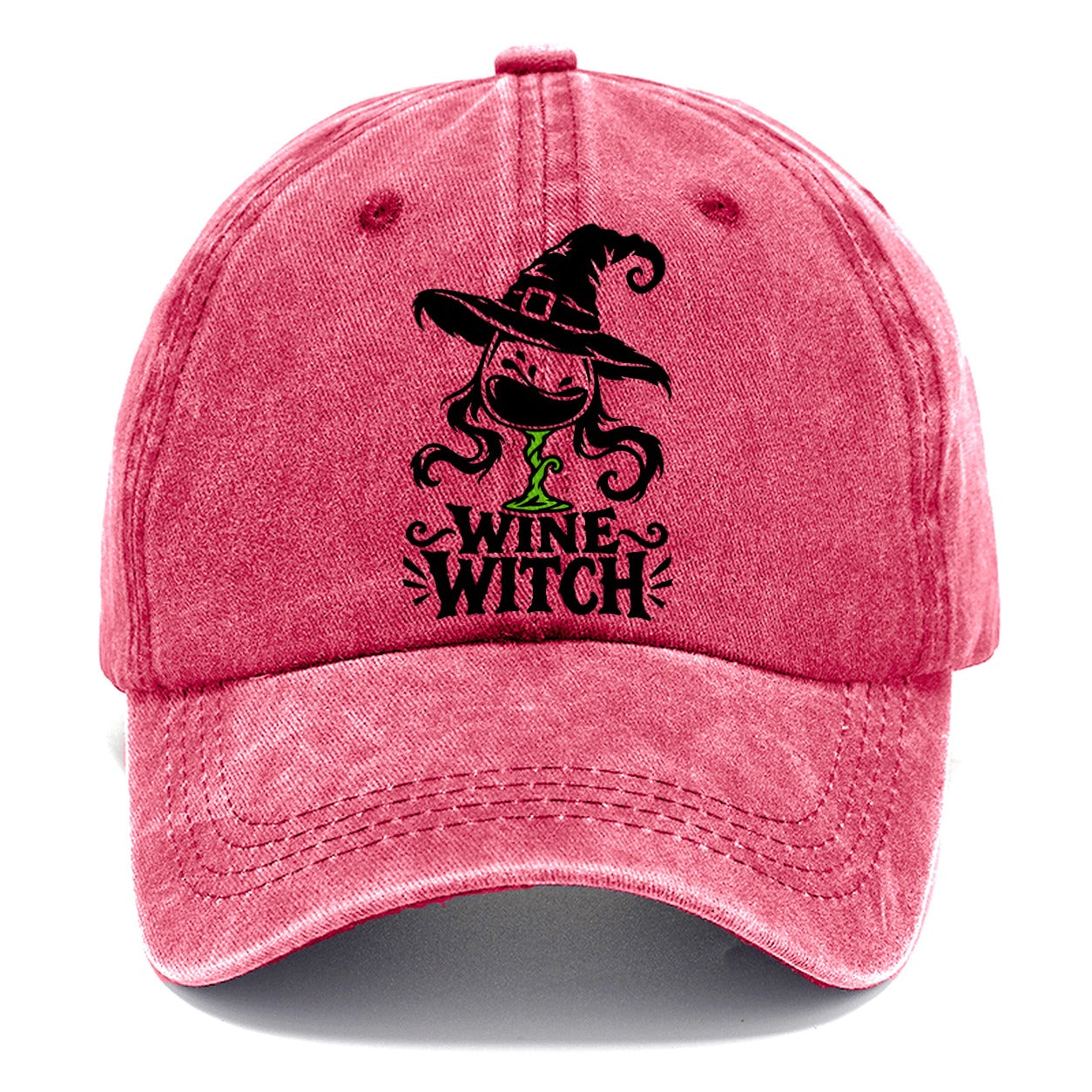 Wine Witch Slogan Witch Magic Classic Cap – Pomegranate Blush