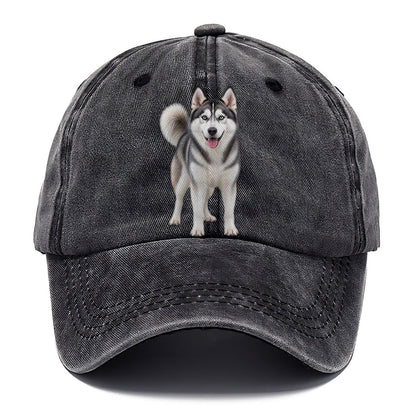 Siberian Husky Standing Top Breeds Classic Cap – Graphite