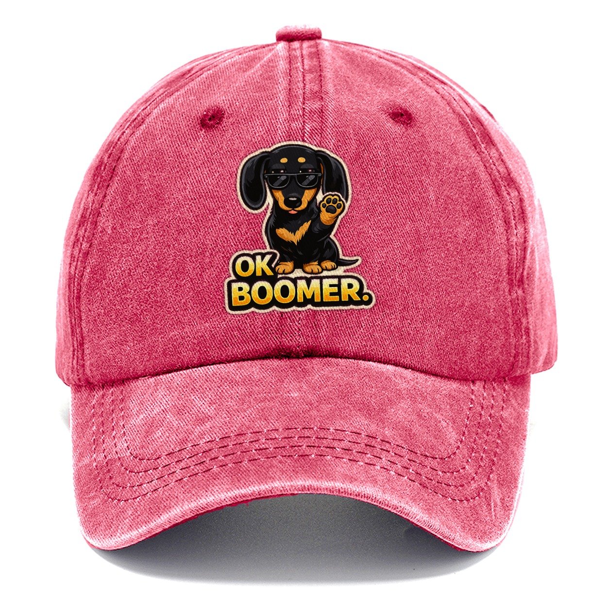 Dachshund Dismissing Generation Classic Cap – Pomegranate Blush