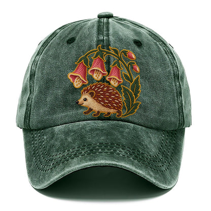 English Foxglove And Hedgehog Uk Culture Heritage Classic Cap – Forest Mist