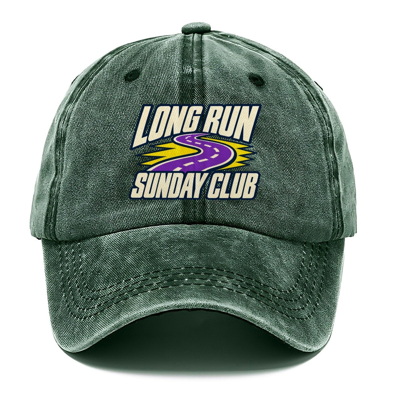 Long Run Sunday Club 90S Running Clubs Classic Cap – Forest Mist