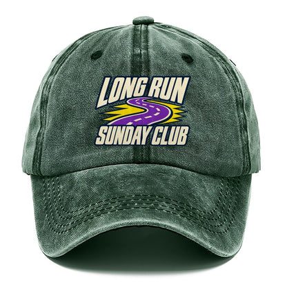 Long Run Sunday Club 90S Running Clubs Classic Cap – Forest Mist