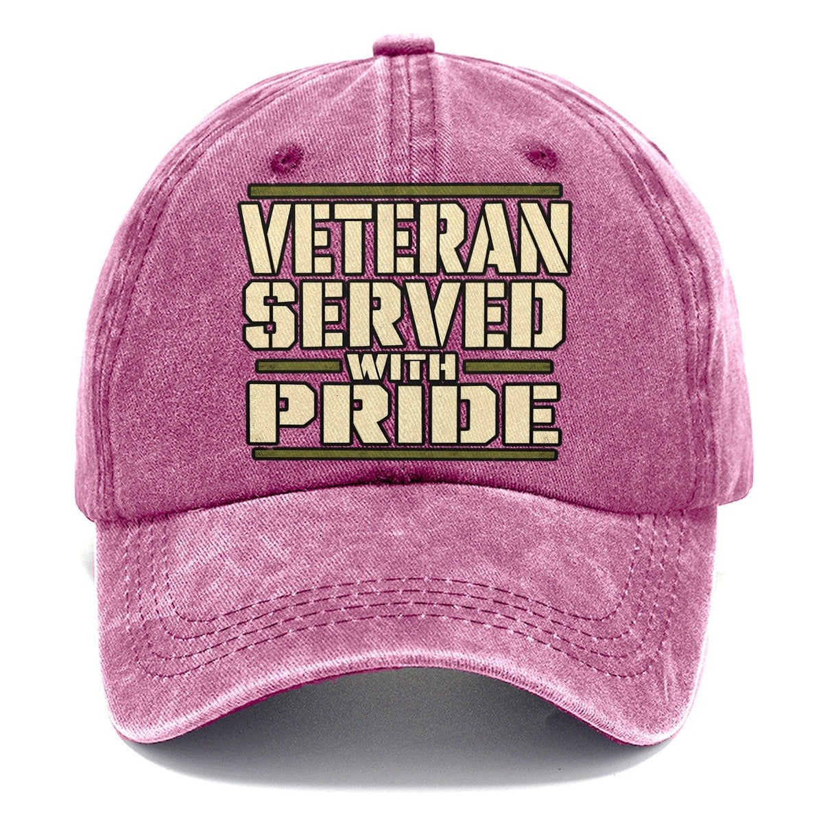 Veteran Served With Pride Barracks Wit Classic Cap – Dusty Rose