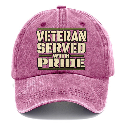 Veteran Served With Pride Barracks Wit Classic Cap – Dusty Rose