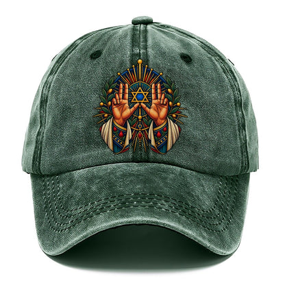 Priestly Blessing Hands Judaism Heritage Classic Cap – Forest Mist