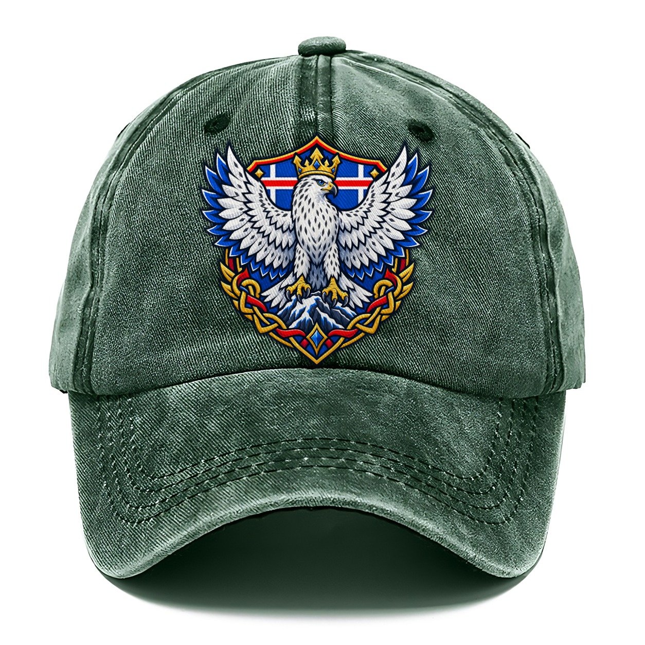 Iceland Heraldic Crest Country Logos Classic Cap – Forest Mist