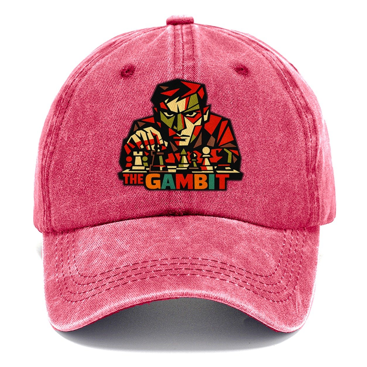 Man Leaning Over Chess Board One Classic Cap – Pomegranate Blush