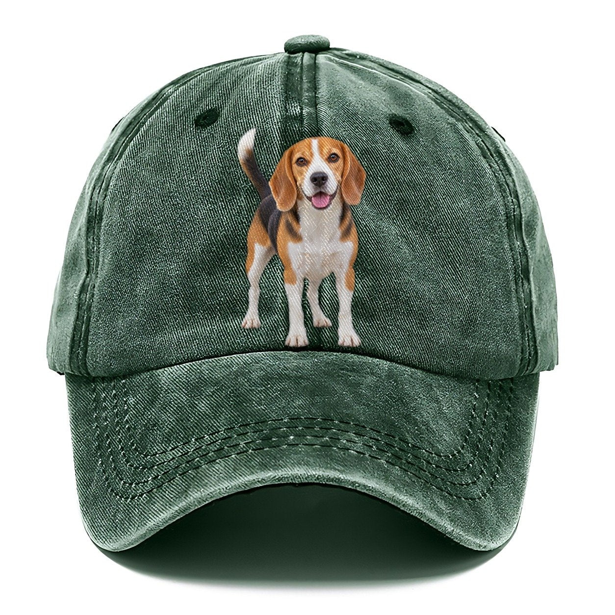 Beagle Standing Top Breeds Classic Cap – Forest Mist