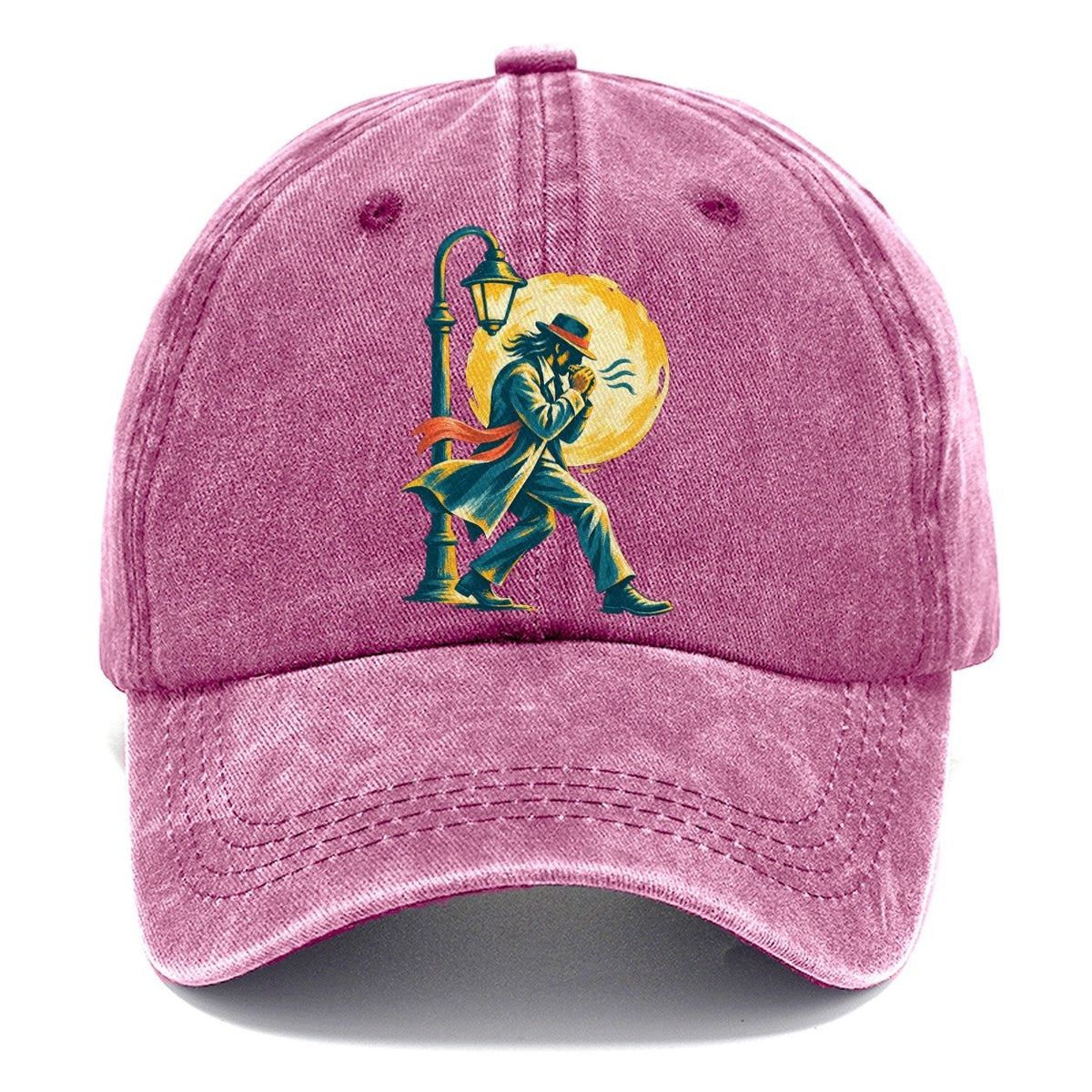 Man in Hat by Lamppost Classic Cap – Dusty Rose