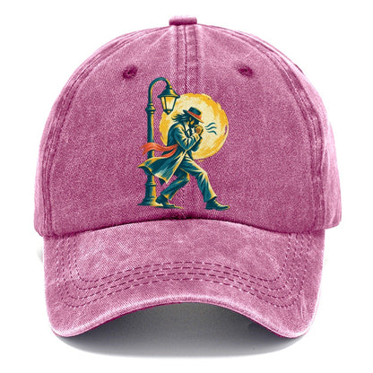 Man in Hat by Lamppost Classic Cap – Dusty Rose