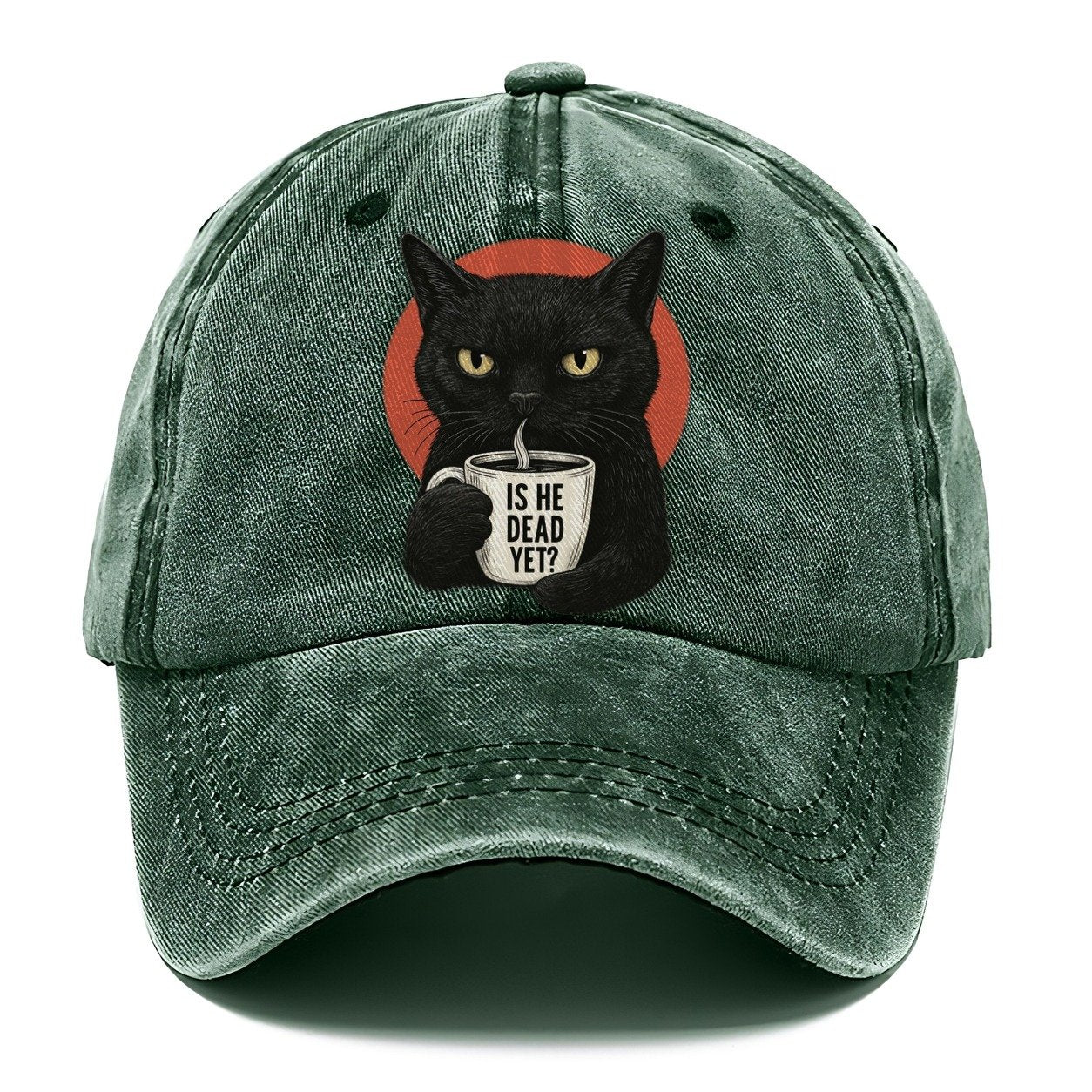 Is He Dead Yet Cat Classic Cap – Forest Mist