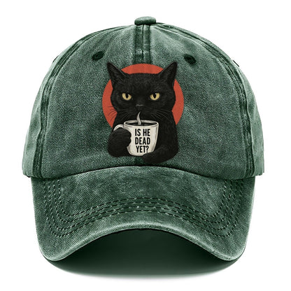 Is He Dead Yet Cat Classic Cap – Forest Mist