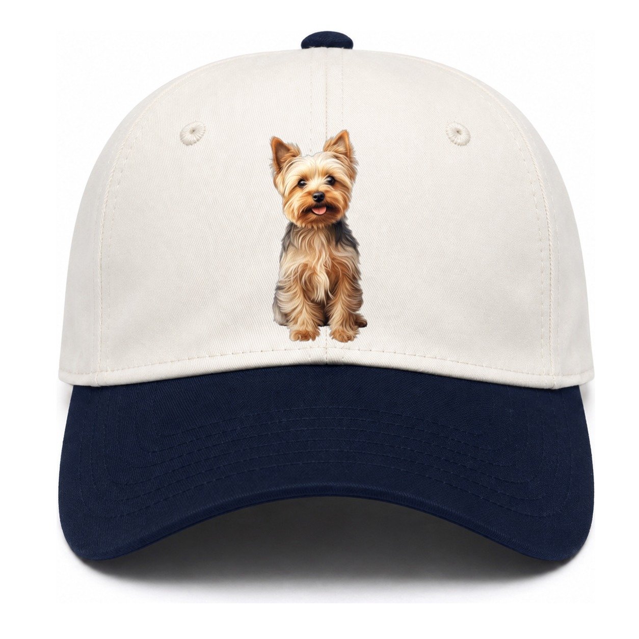 Yorkshire Terrier Dog Two Tone Cap – Navy