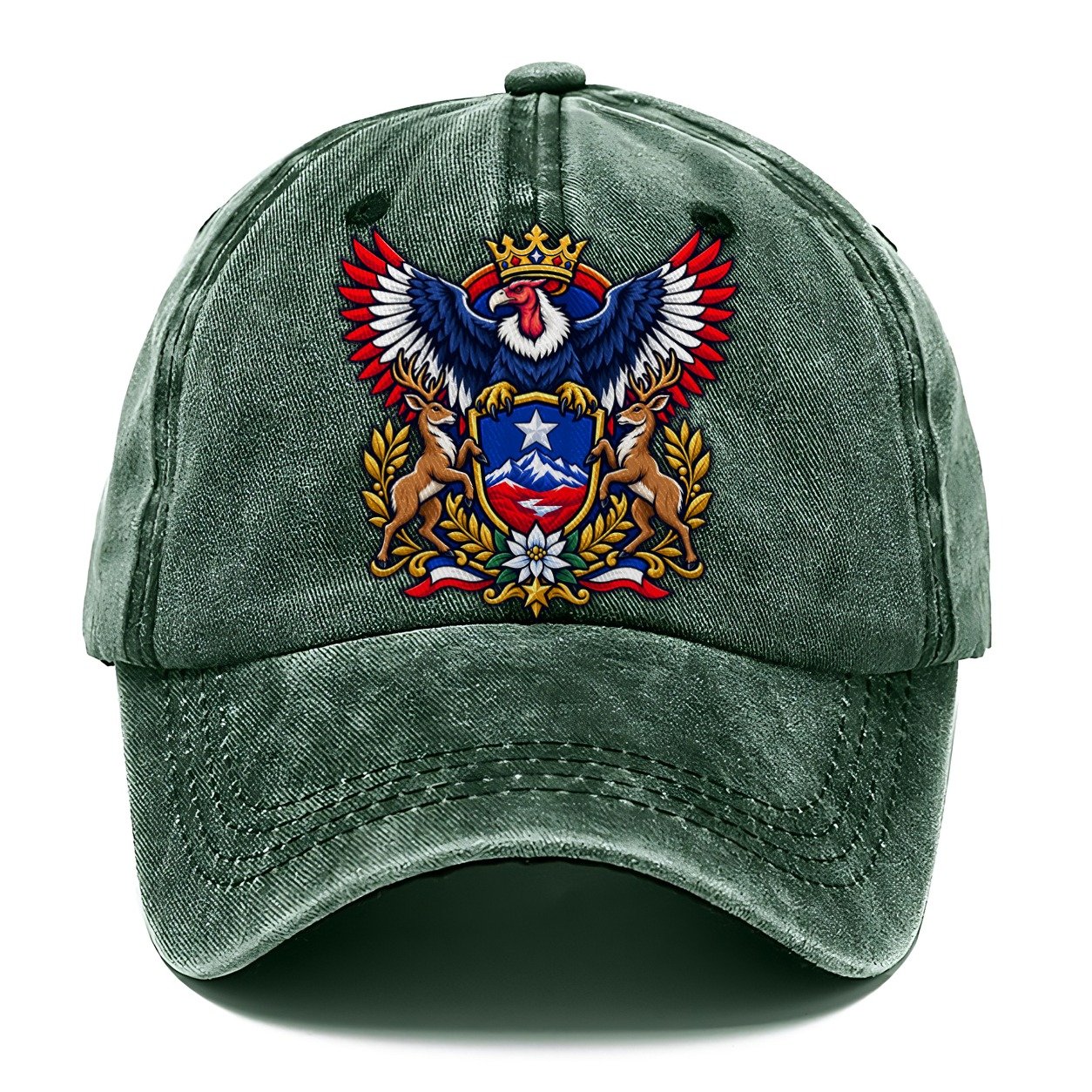 Chile Heraldic Crest Country Logos Classic Cap – Forest Mist