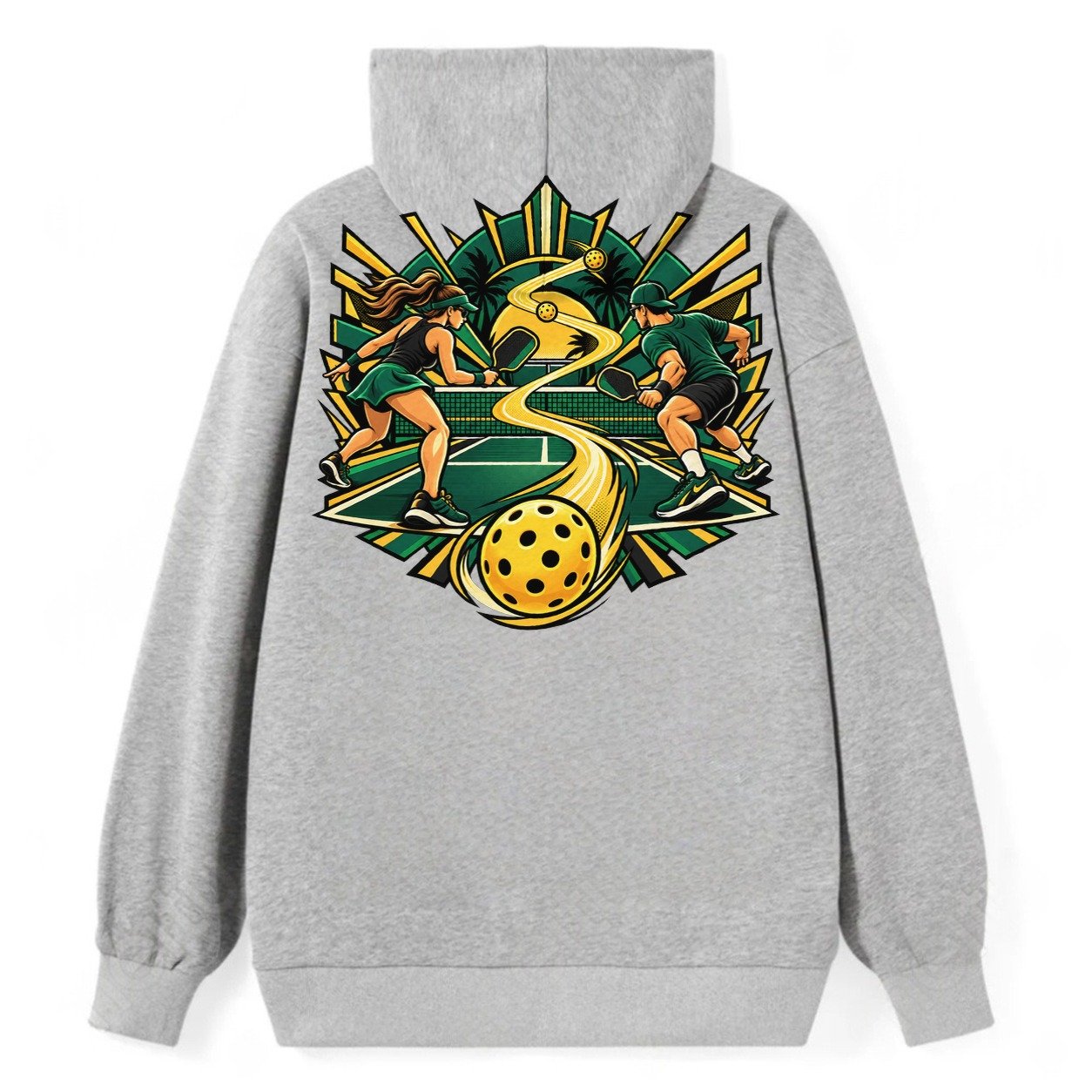 Baseline Rally Pickleball Life Classic Pullover Hoodie – Grey