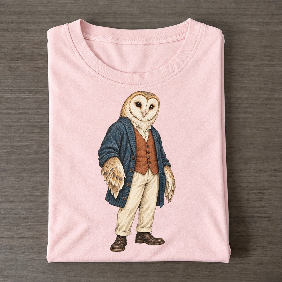 Barn Owl Wardrobe Portrait Wild Wardrobe Portraits Classic T-shirt – Pink