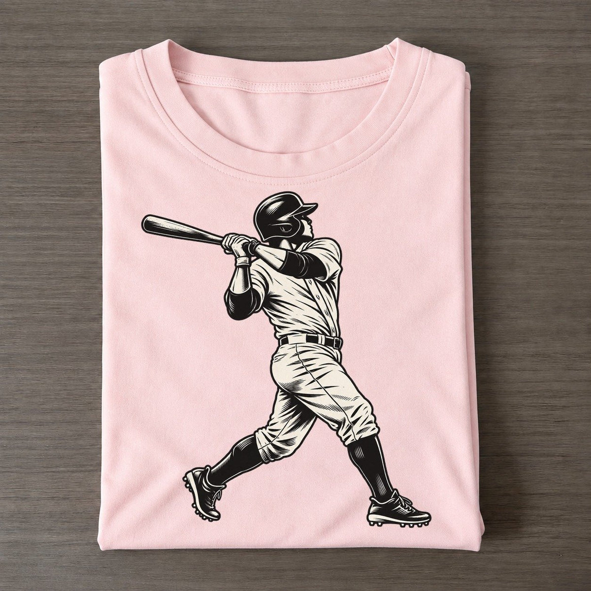 Baseball Batter Follow Through Global Sports Ink Figures Classic T-shirt – Pink