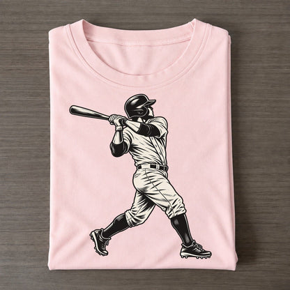 Baseball Batter Follow Through Global Sports Ink Figures Classic T-shirt – Pink