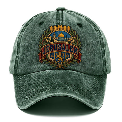 Collegiate Jerusalem Crest Jerusalem Classic Cap – Forest Mist