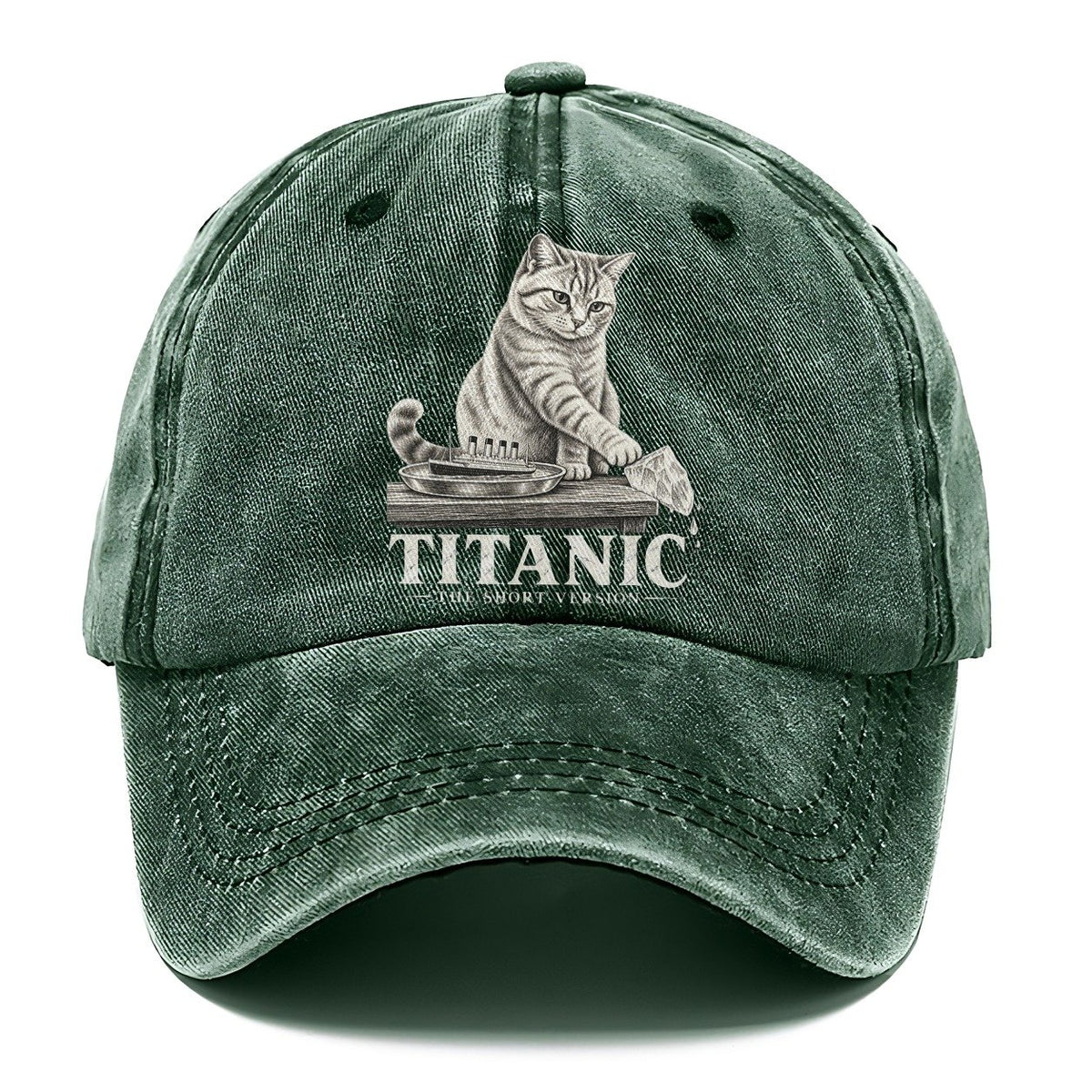 Titanic Short Version Cats Classic Cap – Forest Mist