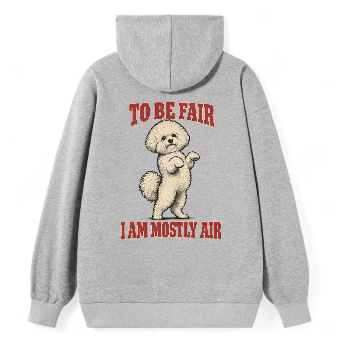 Bichon Frise Dog Declarations Classic Pullover Hoodie – Grey