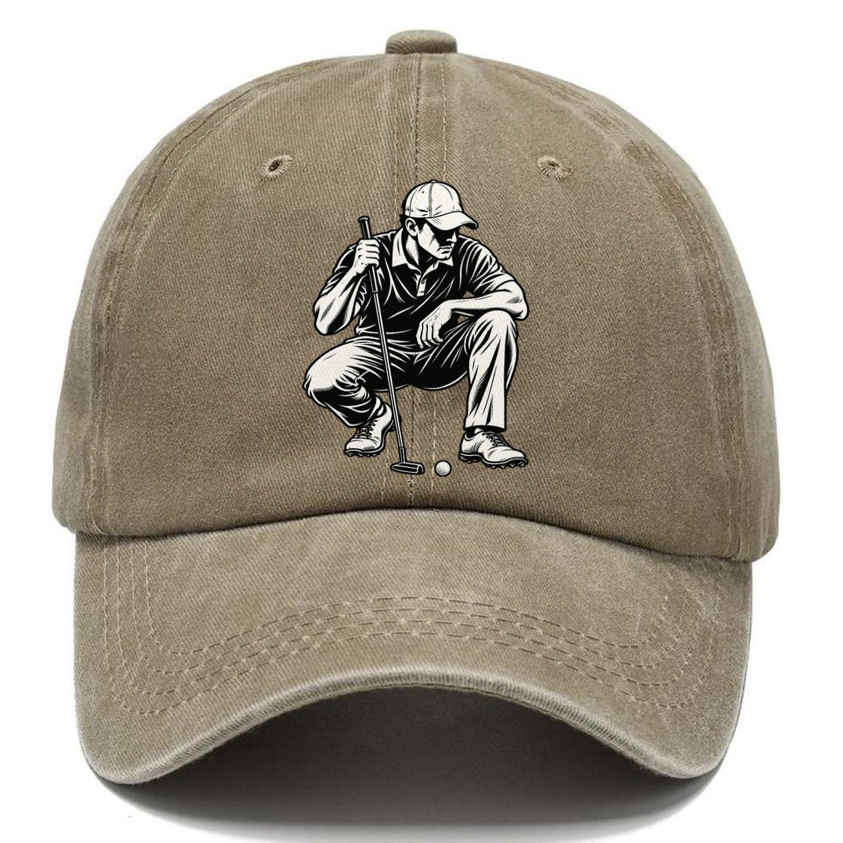 Golf Reading The Putt Global Sports Ink Figures Classic Cap – Warm Sand