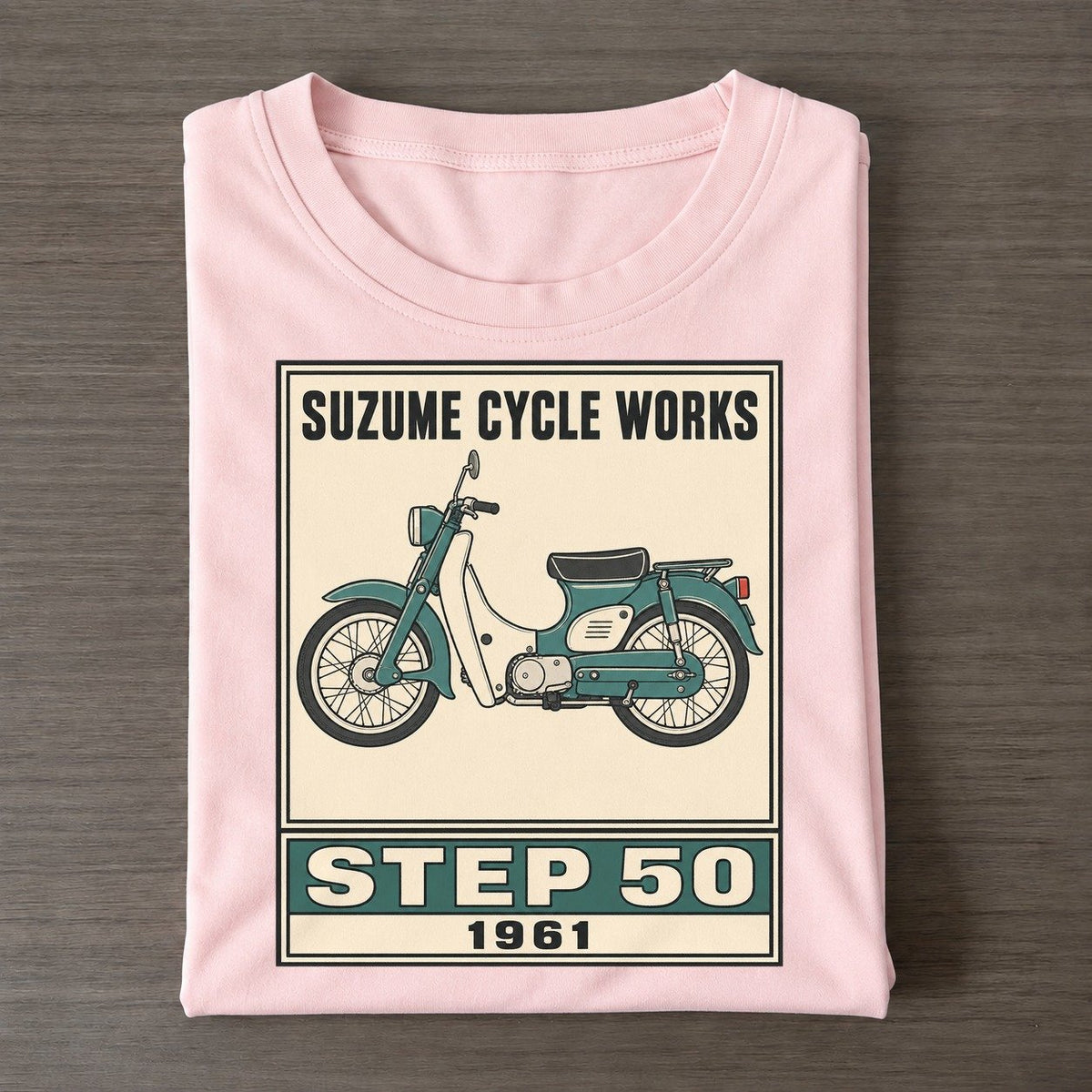 Suzume Step 50 Showa Speed Plates Classic T-shirt – Pink