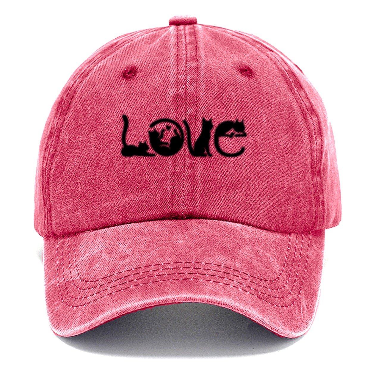 Black Cat Love Classic Cap – Pomegranate Blush