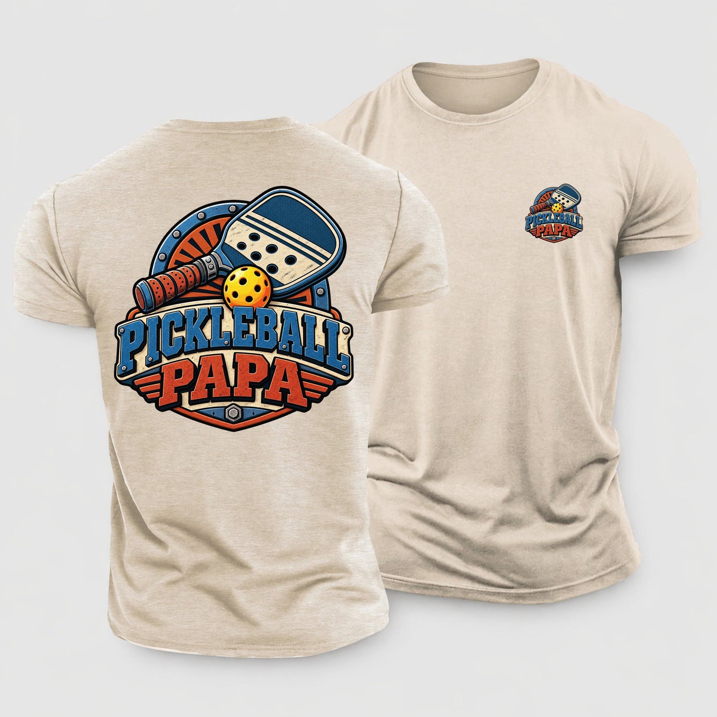 Pickleball Papa Pickleball Life Cotton T-Shirt – Sand