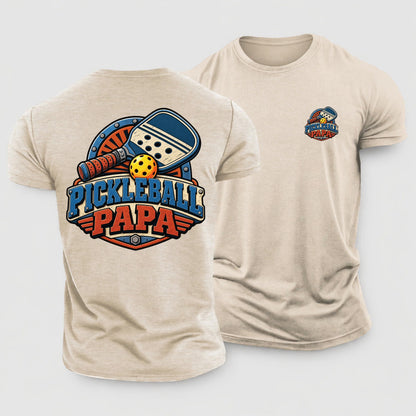 Pickleball Papa Pickleball Life Cotton T-Shirt – Sand