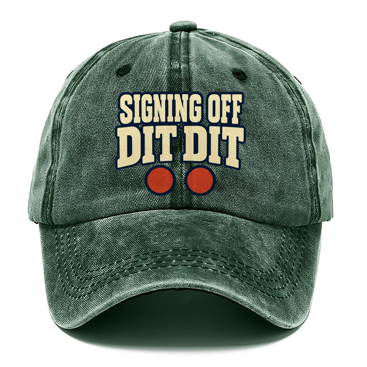 Signing Off Dit Dit Amateur Radio Classic Cap – Forest Mist