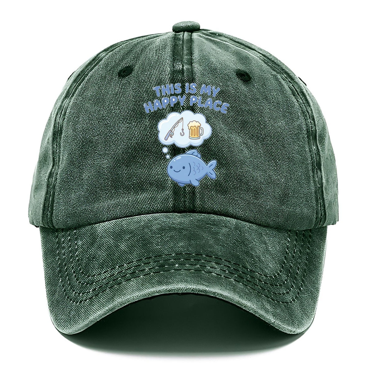 This Is My Happy Place Fishing Classic Cap – Forest Mist