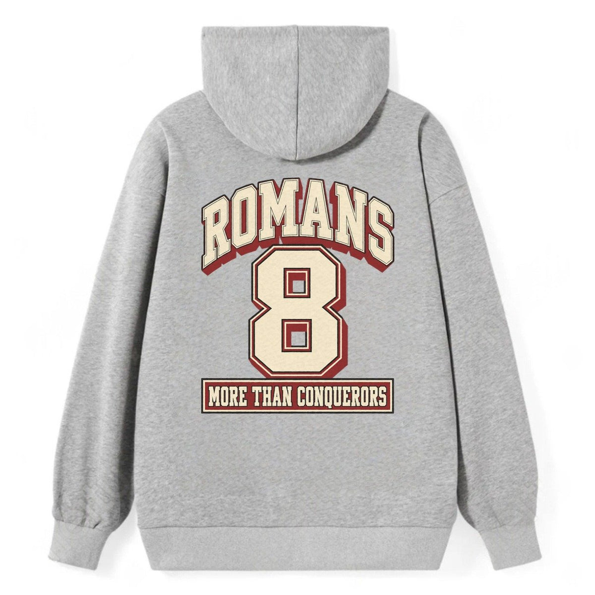 Romans 8 Varsity Chapel Varsity Classic Pullover Hoodie – Grey