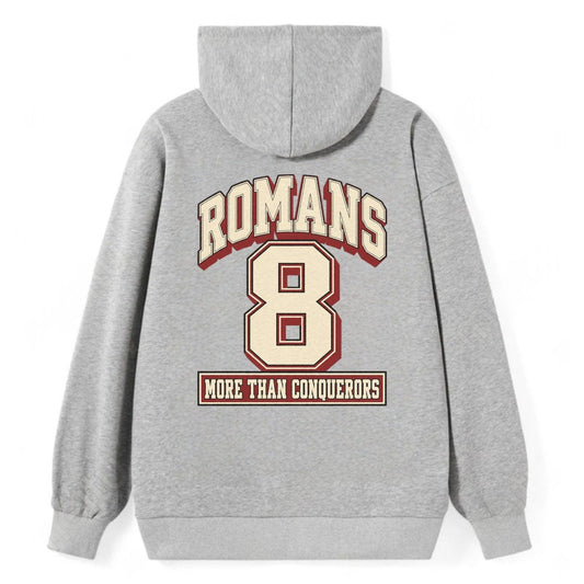 Romans 8 Varsity Chapel Varsity Classic Pullover Hoodie – Grey