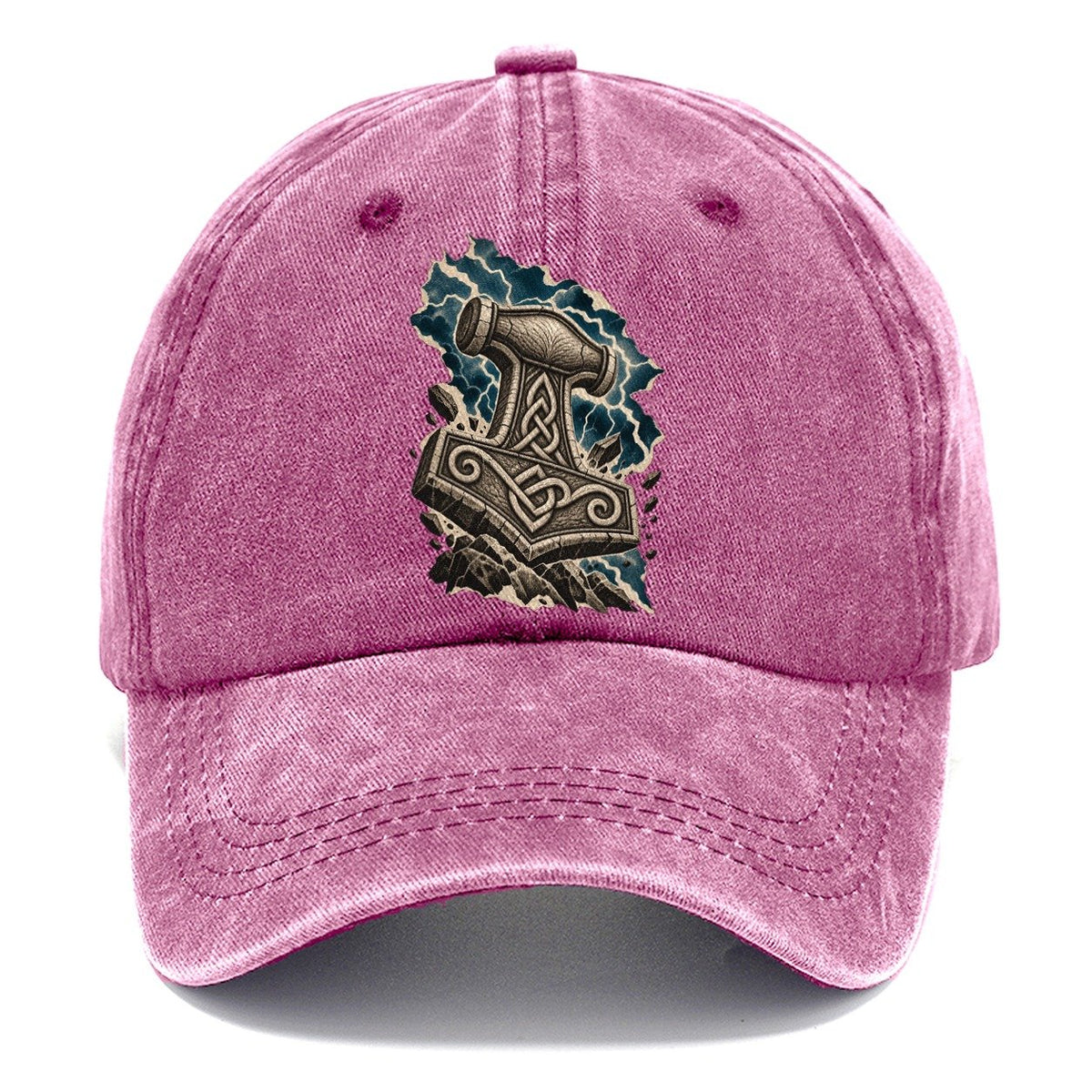 Mjolnir Hammer Celtic Knotwork Classic Cap – Dusty Rose