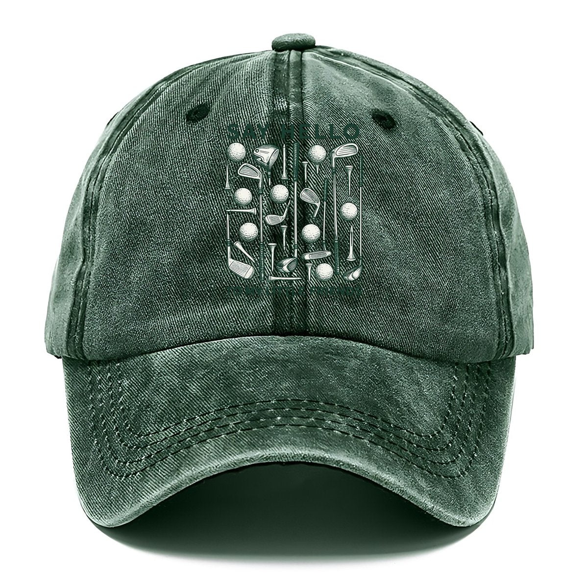 Say Hello Golf Friends Classic Cap – Forest Mist
