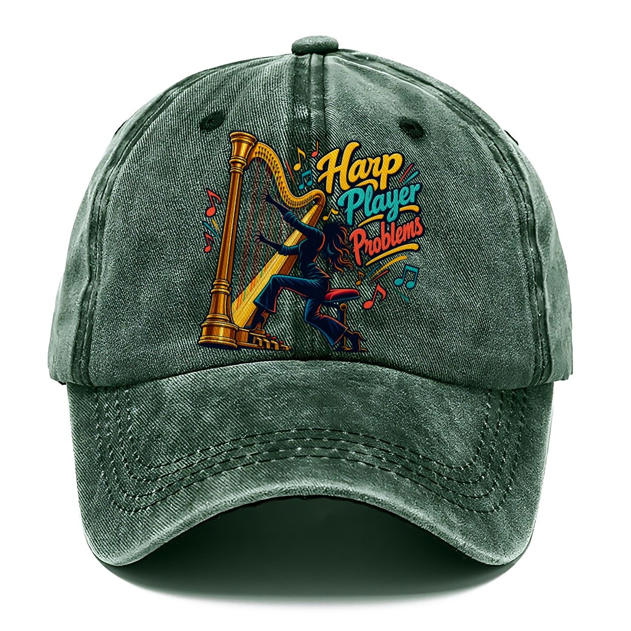 Harp Player Problems Music Instruments Classic Cap – Forest Mist