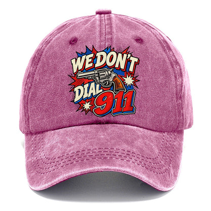 Comic Pop Burst We Don't Dial 911 Classic Cap – Dusty Rose