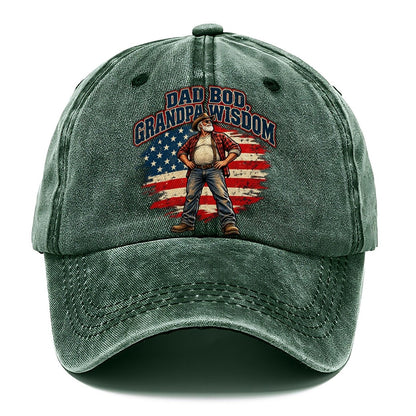 Dad Bod Grandpa Wisdom Old Man Strong Classic Cap – Forest Mist