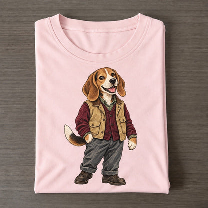 Beagle Dog Wardrobe Portrait Wild Wardrobe Portraits Classic T-shirt – Pink