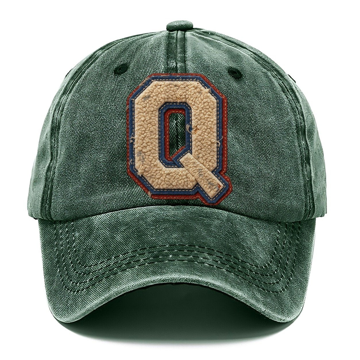 Varsity Chenille Q Monogram Classic Cap – Forest Mist