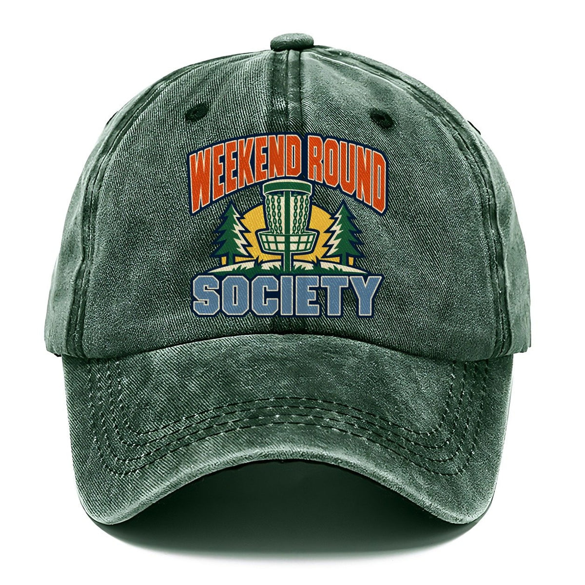 Weekend Round Society Disc Golf Classic Cap – Forest Mist