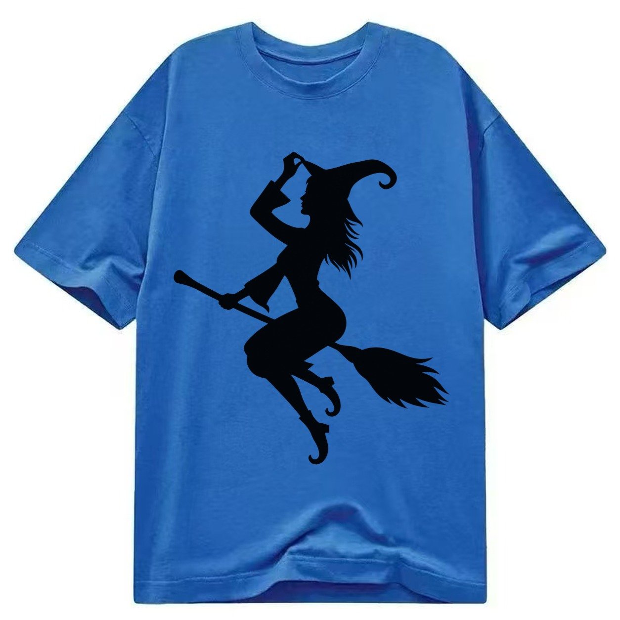 202308151409 Witch On Broom 4 Classic T-shirt – Blue