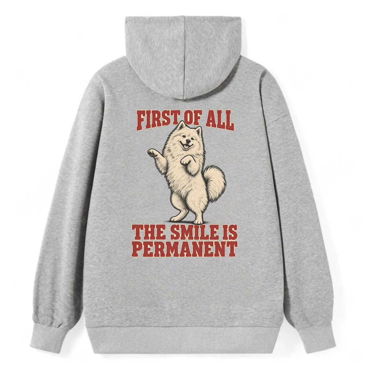 Samoyed Dog Declarations Classic Pullover Hoodie – Grey